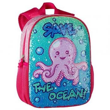 Toy Bags Mochila infantil con lentejuelas reversible Pulpito Save the Ocean