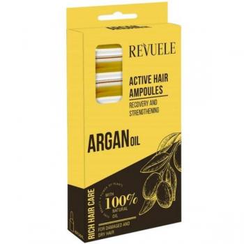 Revuele Argan Oil Active Hair Ampoules Fortalecedoras para Cabello Dañado y Seco