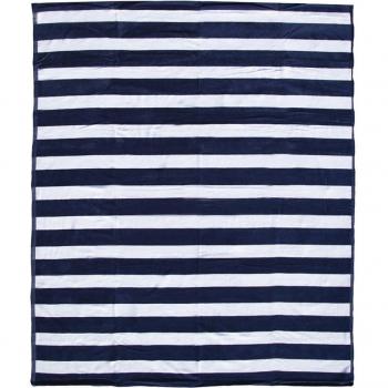 Toalla de playa SUN&SURF Jacquard Rayas Azul y Blanco - Doble 140x180cm