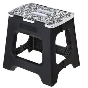 Taburete Plegable Compacto 32 cm - Resistente hasta 150 kg - Diseño Moderno y Elegante - Ideal para Espacios Pequeños, Caravanas y Camping - Fácil de Transportar