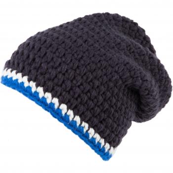 Ultrasport Beanie Gorro, Unisex, Negro/Blanco/Azul, Largo