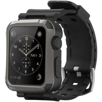 Simpeak Funda Carcasa para Apple Watch Series 3 / Series 2 / Series 1 42mm Casas [3D táctil compatible] con Correa