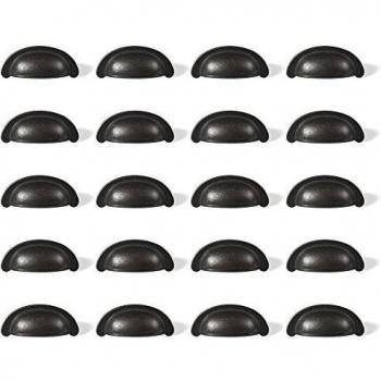 Emuca 9160114 Tirador Para Mueble, Lote De 20, Negro