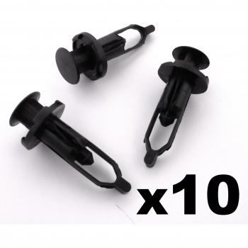 10 x Remaches Plástico - Plástico Clavijas Remache Para Parachoques, Parrilla, Guardabarros
