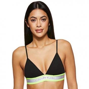 Calvin Klein Unlined Triangle Parte de Arriba de Bikini, Negro