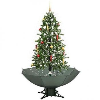 Schneiender Weihnachtsbaum mit Schirmfuß Grün 170 cm