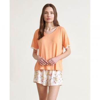 Pijama de mujer de punto de manga corta combinado