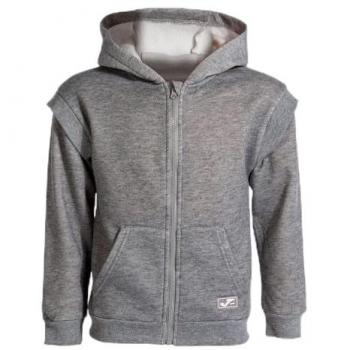 Chaqueta con capucha Joma Lion para niña en gris melange, modelo 500603.250, textil sudaderas junior, talla 9-10 años