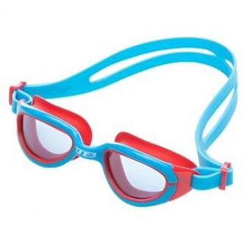 Gafas de natación Zone3 Aquahero Junior con lentes LUCID antivaho, visión clara, sin fugas, cómodas para nadar en la piscina, color azul y rojo