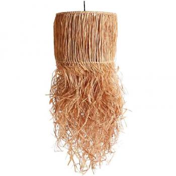 Lámpara de Techo Kasses de Fibra Natural en color Natural de 32x32x75cm