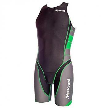 Mono de triatlón Mosconi Master negro-antracita para hombre, sin mangas, diseñado para triatletas, ligero y transpirable