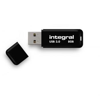 Integral INFD8GBNOIR3.0 - Memoria USB 3.0 de 8 GB, color negro