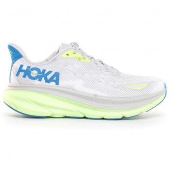 HOKA Men's Clifton 9 Road Running Shoes, Color: Stardust/Electric Cobalt, Size: 7