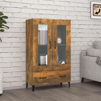Aparador de Madera Multicapa Ahumado de Roble 70x31x115 cm