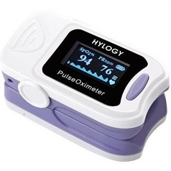 Hylogy Oxímetro de Pulso Digital Display OLED Mide Niveles de Oxígeno en Sangre SpO2 y Frecuencia del Pulso, Operación en un solo Botón, Fácil de Usar en Hogar