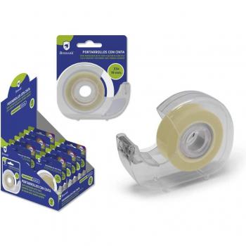 Bismark 327495 Portarrollos Cinta Adhesiva Transparente 33m x 19mm, 1 Pieza(s)