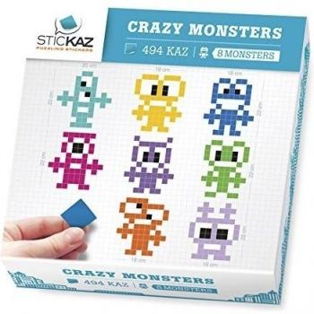 Stickaz SK012 - Crazy Monsters - Pegatina Rompecabezas