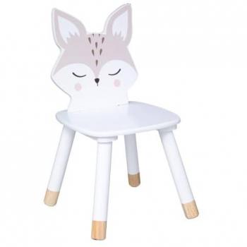 Silla Infantil Fox Douceur Patas de Madera de Pino Color Blanco y Roble Claro