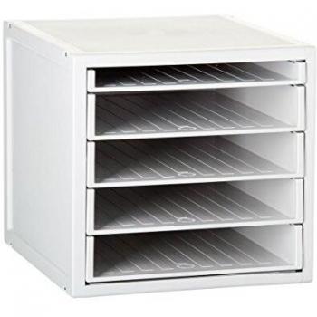Archivo 2000 Archisystem - Pack de 5 bandejas, color gris