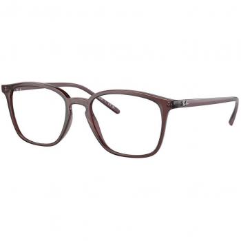 Ray-Ban RX7185F Asian Fit 8236 Armazones para Hombre Marrones, Lentes Recetadas, Ajuste Asiático