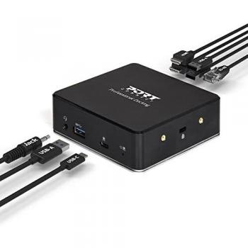 Estación de Acoplamiento Universal 8 en 1 USB-C y USB-A con Doble Video 2x 2K, HDMI, Ethernet y Audio - Port Designs 901908