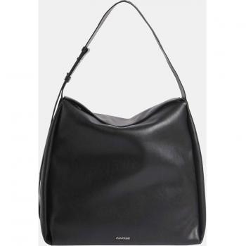 Calvin Klein Black Polyester Handbag with Adjustable Strap, Female, Size: ONE SIZE