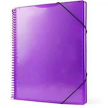 Pryse 4240056 - Carpeta espiral con 50 fundas, A4, color lila