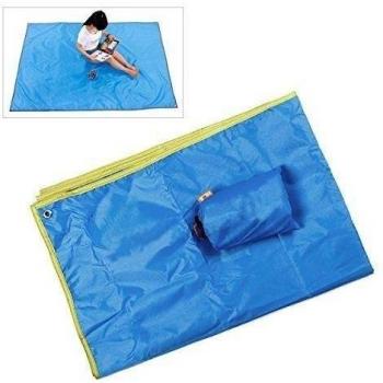 Netspower Estepilla de Picnic Almohada Mantel Cojines Manta Alfombra Colchón Colchonetas de Tienda Impermeable Portátil Plegable Almohadilla Multifucional Paño de Oxford para Acampada al Aire Libre - Azul