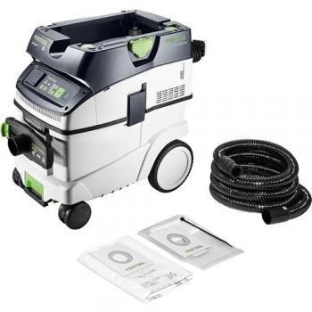 Aspirador industrial móvil Festool CLEANTEC CTM 36 EI AC-LHS - 1200W, 36L, auto-limpiante