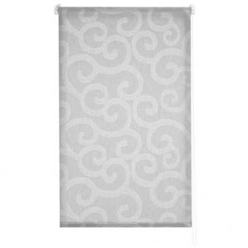 Estor Enrollable Translúcido Jacquard Modelo Ornella 110 x 255 cm Color Gris Fácil Instalación para Ventanas y Puertas