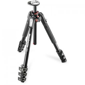 Manfrotto 190XPRO4 Aluminum Tripod with Horizontal Column, 4 Sections, Max Height 160 cm