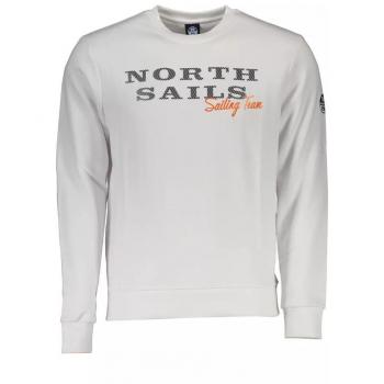 North Sails Men's White Cotton Crewneck Sweatshirt - XXL
