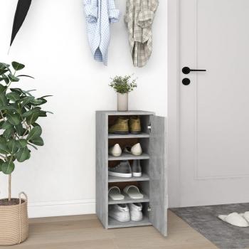 Zapatero Cubierto de Tela 9 Baldas - Organizador de Calzado Sanda, Mueble Zapatero con 9 Compartimentos, Jinlefu Mueble Zapatero de Madera de Ingeniería Gris Hormigón 32x35x
