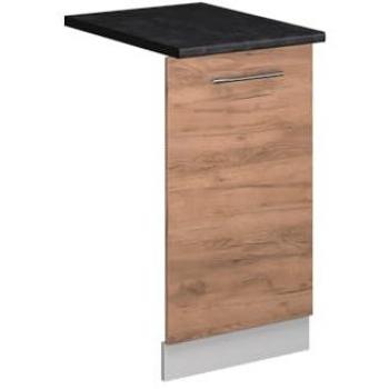 Panel frontal para lavavajillas Fame-Line, Roble dorado/Blanco, 45 cm, Antracita