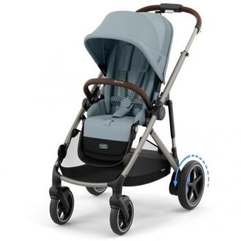 Cochecito Duo Cybex Gold e-Gazelle con Capazo + Snogga Regalo Azul Tormenta
