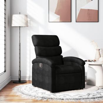 Sillón reclinable de tela vidaXL en colores gris claro, gris oscuro y negro, ideal para dormitorio, cómodo y relajante