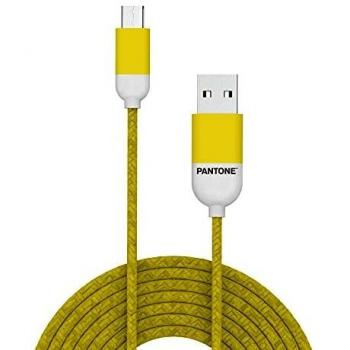 Cabo USB 2.0 Micro-USB a USB A de 1,5 m - Celly PT-MC001-5Y Amarillo