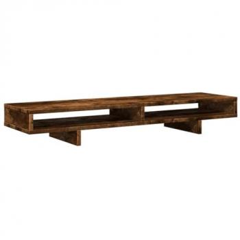 Soporte de Pantalla Madera Ingeniería Roble Ahumado 100x27x15cm
