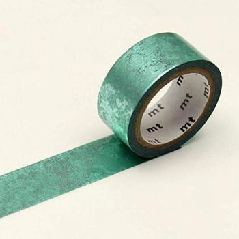 Cinta de enmascarar MT 15 mm metálica verde agua