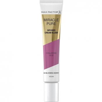 Max Factor Miracle Pure Cream Blush Shade 04 Blooming Berry 15 ml, Moisturising, Plumps & Hydrates, Buildable Glow, Infused with Hyaluronic Acid & Squalene, Fresh & Healthy Looking Skin, 100