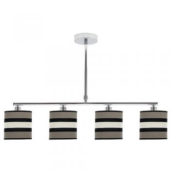 Lámpara de techo regulable Karla 4 luces topo/beige 75x14 cm