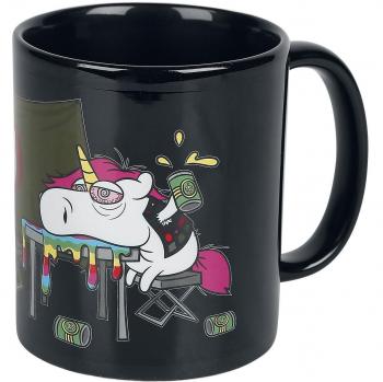 Unicornio Festival Einhorn Tazas Negro