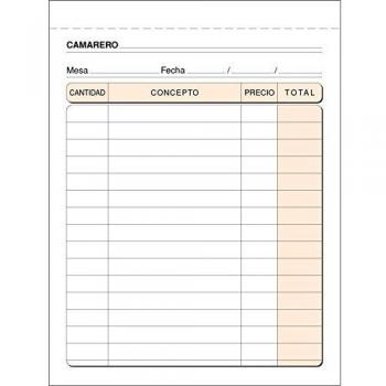 Talonario PRAXTON Camareros Bolsillo Simple, Pack x10