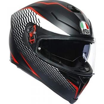 AGV Casco K5 S MULTI MPLK THUNDER MATT BLACK/WHITE/RED XXL