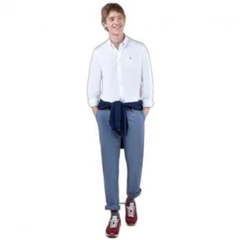 Camisa de algodón de hombre lavada en color blanco - El Ganso