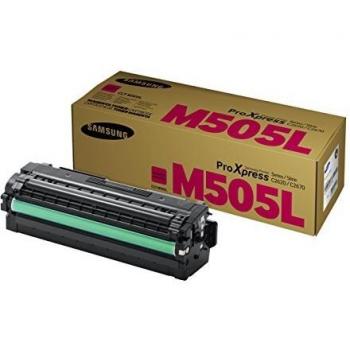Samsung CLT-M505L, SU302A, Magenta, Cartucho Tóner de Alta Capacidad Original, de 3.500 páginas, compatible con impresoras Samsung LaserJet ProXpress Color C2620DW, C2670FW y C2680FX