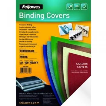 Fellowes Chromolux - Portadas para encuadernar de cartón, A4, blanco