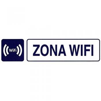 WOLFPACK LINEA PROFESIONAL Rotulo Adhesivo 250x63 Zona WiFi, Cranberry