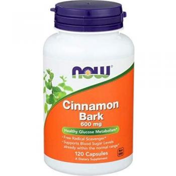 Cinnamon Bark 600mg - 120 Veg Capsules by NOW Foods