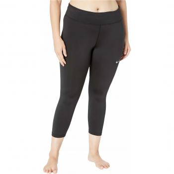 Nike W Nk Fast Crop Plus Pantalón, Mujer, Black/Reflective silv, 54/56